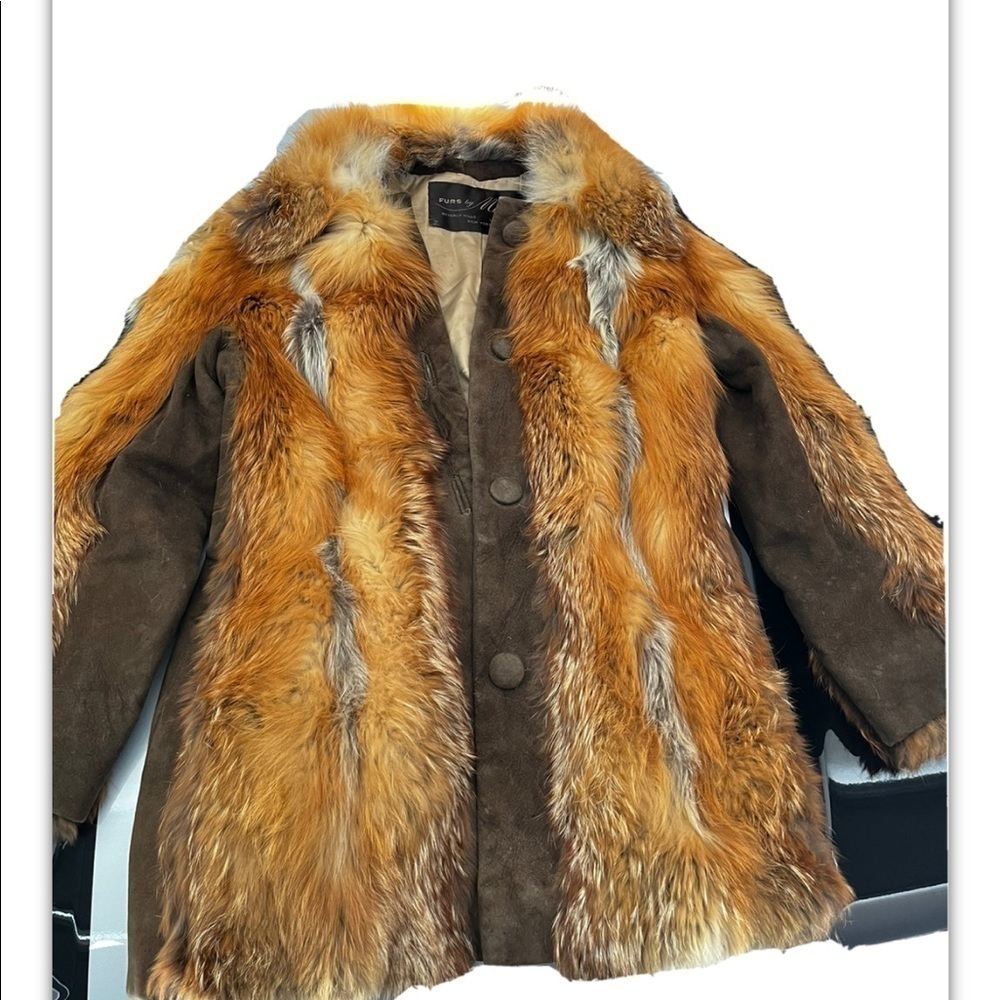 VINTAGE GENUINE FUR COAT LUXURY FURS BY MANNIS SIZE M Button Up Gorgeous - Picture 8 of 14